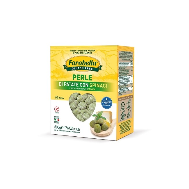 FARABELLA PERLE PATATE SPINACI 500 G ASTUCCIO FARABELLA PERLE PATATE SPINACI 500 G ASTUCCIO