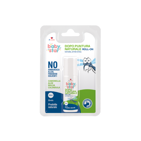 Roll on da 20 ml di Bbystar Nature Penna, trattamento dopo puntura per bambini. Roll on da 20 ml di Bbystar Nature Penna, trattamento dopo puntura per bambini.