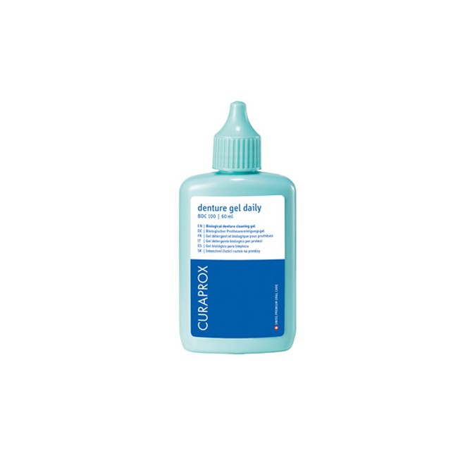 CURAPROX BDC 100 DAILY GEL PER LA PULIZIA QUOTIDIANA DELLA DENTIERA E DEGLI APPARECCHI MOBILI 60 ML 1 PEZZO CURAPROX BDC 100 DAILY GEL PER LA PULIZIA QUOTIDIANA DELLA DENTIERA E DEGLI APPARECCHI MOBILI 60 ML 1 PEZZO