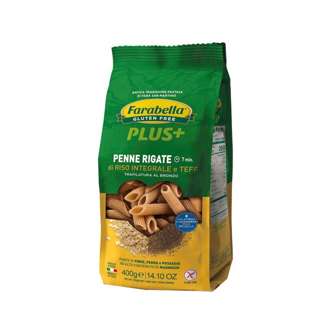 FARABELLA PENNE RISO INTEGRALE E TEFF 400 G FARABELLA PENNE RISO INTEGRALE E TEFF 400 G
