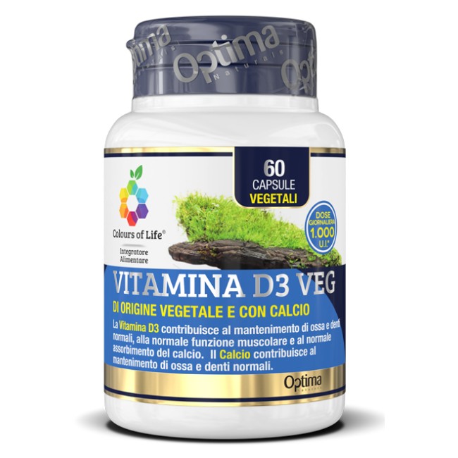 COLOURS OF LIFE VITAMINA D3 VEG 60 CAPSULE 500 MG COLOURS OF LIFE VITAMINA D3 VEG 60 CAPSULE 500 MG