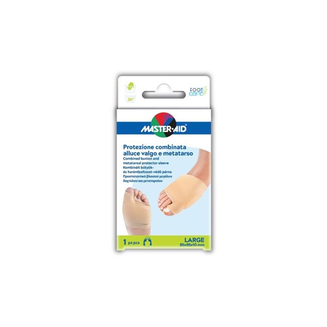 PROTEZIONE MASTER-AID PER ALLUCE VALGO E METATARSO L 1 PEZZO PROTEZIONE MASTER-AID PER ALLUCE VALGO E METATARSO L 1 PEZZO