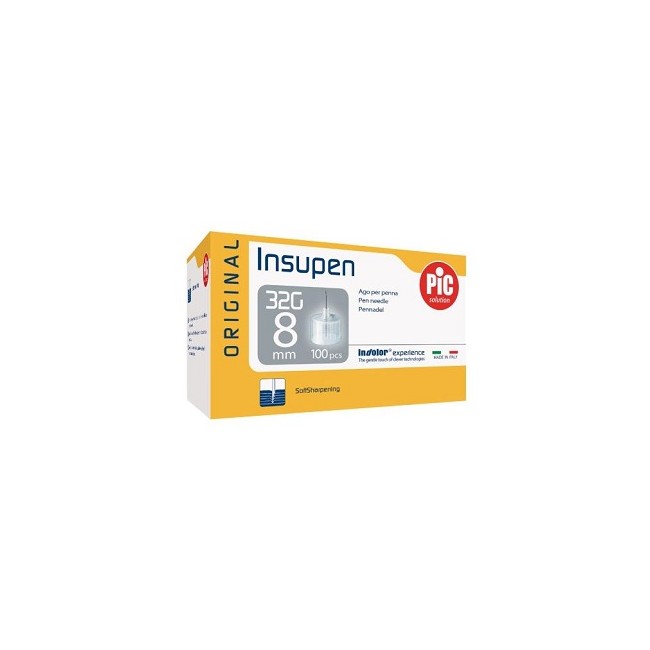 AGO PER PENNA PIC INSUPEN ORIGINAL GAUGE 32X8 MM 100 PEZZI AGO PER PENNA PIC INSUPEN ORIGINAL GAUGE 32X8 MM 100 PEZZI