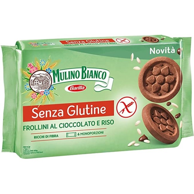 MULINO BIANCO SENZA GLUTINE FROLLINI AL CIOCCOLATO E RISO 6 MONOPORZIONI DA 41,66 G MULINO BIANCO SENZA GLUTINE FROLLINI AL CIOCCOLATO E RISO 6 MONOPORZIONI DA 41,66 G