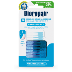 Biorepair Oral Care Antibatterico Scovolini Monouso In Gomma Spazi Stretti 40 Pezzi