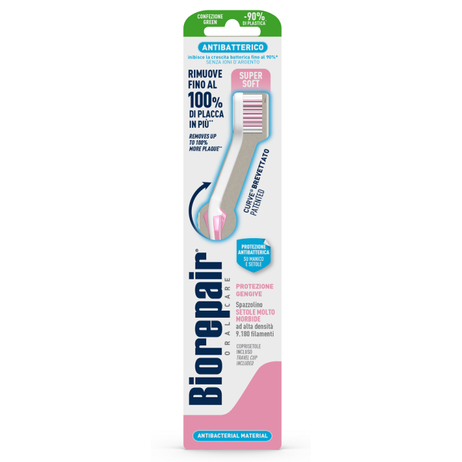 Biorepair Oral Care Antibatterico Spazzolino Più Comfort Protezione Gengive Setole Super Soft Biorepair Oral Care Antibatterico Spazzolino Più Comfort Protezione Gengive Setole Super Soft