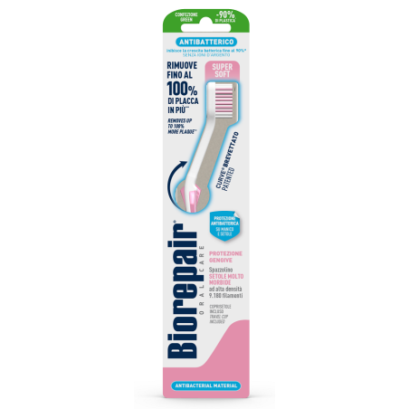 Biorepair Oral Care Antibatterico Spazzolino Più Comfort Protezione Gengive Setole Super Soft Biorepair Oral Care Antibatterico Spazzolino Più Comfort Protezione Gengive Setole Super Soft
