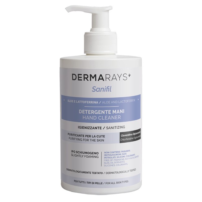 DERMARAYS SANIFIL DETERGENTE MANI IGIENIZZANTE ALOE E LATTOFERRINA 500 ML DERMARAYS SANIFIL DETERGENTE MANI IGIENIZZANTE ALOE E LATTOFERRINA 500 ML