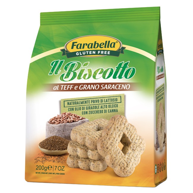 FARABELLA IL BISCOTTO AL TEFF E GRANO SARACENO 200 G FARABELLA IL BISCOTTO AL TEFF E GRANO SARACENO 200 G