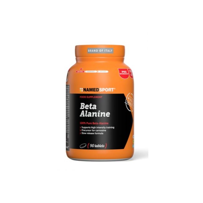 Confezione da 90 compresse si Named Sport Beta Alanine, integratore per ritardare la fatica durante lo sport.