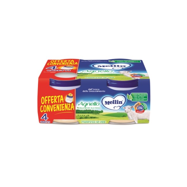 MELLIN OMOGENEIZZATO AGNELLO 4 PEZZI X 80 G
