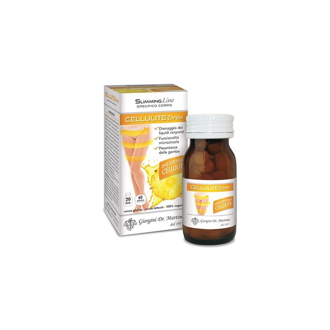 Flacone da 60 pastiglie di Cellulite Dren, integratore per cellulite e circolazione linfatica.