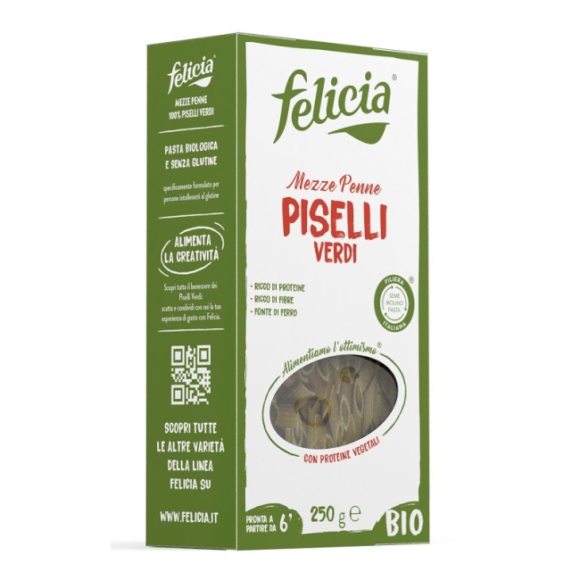 FELICIA BIO MEZZE PENNE PISELLI VERDI 250 G FELICIA BIO MEZZE PENNE PISELLI VERDI 250 G