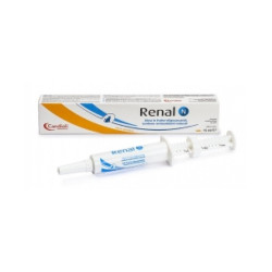 Siringa da 15 ml di Renal N, integratore per la salute intestinale di cani e gatti.