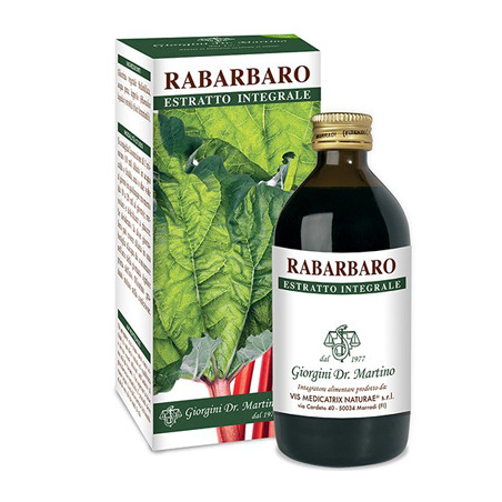 RABARBARO ESTRATTO INTEGRALE 200 ML RABARBARO ESTRATTO INTEGRALE 200 ML