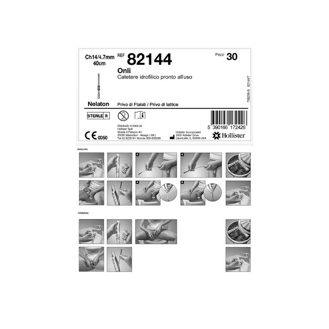 CATETERE IDROFILICO ONLI PRONTO ALL'USO 40 CM CH 14 30 PEZZI CATETERE IDROFILICO ONLI PRONTO ALL'USO 40 CM CH 14 30 PEZZI