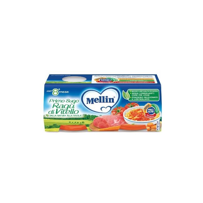 MELLIN PRIMOSUGO RAGU' DI VITELLO 2 VASETTI DA 80 G MELLIN PRIMOSUGO RAGU' DI VITELLO 2 VASETTI DA 80 G