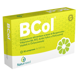 Confezione da 30 compresse di Bcol Integratore Per Abbassare Il Colesterolo e la Glicemia.