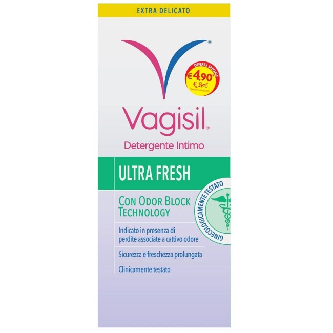 Flacone da 250 ml di Vagisil Detergente Odorblock, detergente intimo quotidiano contro i cattivi odori. Flacone da 250 ml di Vagisil Detergente Odorblock, detergente intimo quotidiano contro i cattivi odori.