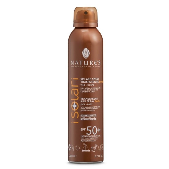 NATURES I SOLARI SPRAY TRASPARENTE BAMBINI SPF50+ 200 ML NATURES I SOLARI SPRAY TRASPARENTE BAMBINI SPF50+ 200 ML