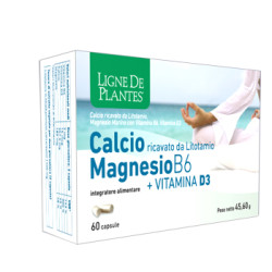 Ligne De Plantes Calcio Magnesio B6 Vitamina D3 Integratore 60 Capsule