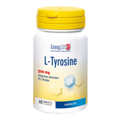 Confezione da 60 tavolette di Longlife L-Tyrosine, integratore per controllare la fame.