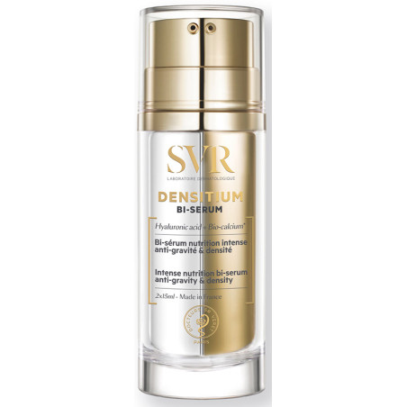 Flacone da 30 ml di Svr Densitium Bi-Serum siero antiage nutriente anti-rughe.