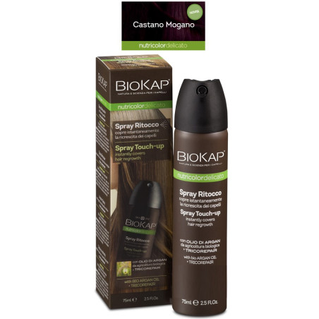 BIOS LINE  BIOKAP NUTRICOLOR DELICATO SPRAY RITOCCO CASTANO MOGANO 75 ML