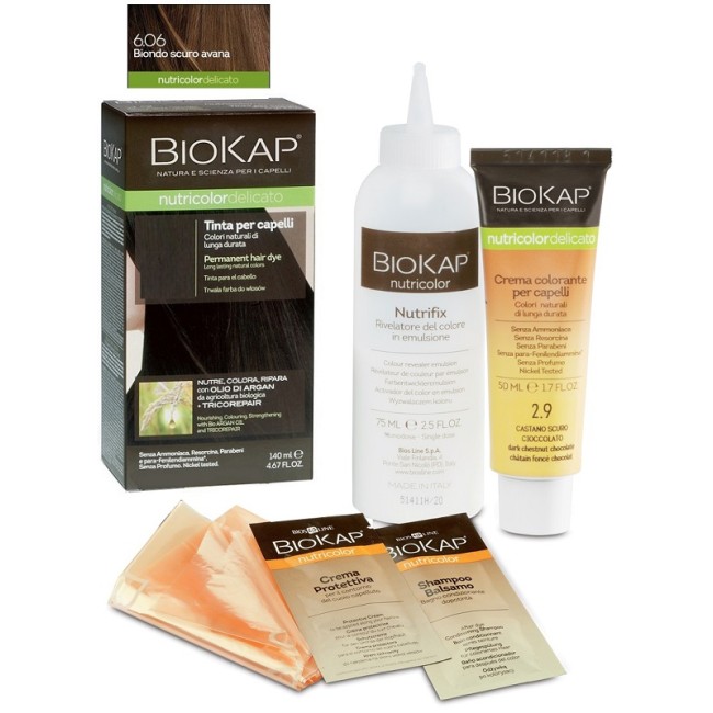 BIOS LINE BIOKAP NUTRICOLOR DELICATO RAPID TINTA 6,06 BIONDO SCURO AVANA 135 ML BIOS LINE BIOKAP NUTRICOLOR DELICATO RAPID TINTA 6,06 BIONDO SCURO AVANA 135 ML
