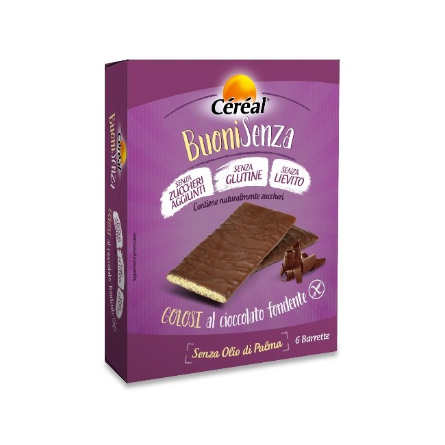 CEREAL BUONI SENZA GOLOSI CIOCCOLATO FONDENTE 6 X 17 G CEREAL BUONI SENZA GOLOSI CIOCCOLATO FONDENTE 6 X 17 G