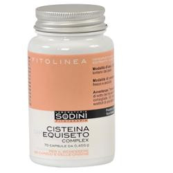 Confezione da 70 capsule di Laboratorio Sodini Cisteina Equiseto Complex Integratore Per Il Cuoio Capelluto.