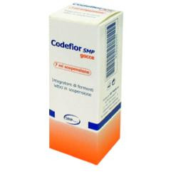 Flacone da 7 ml di Codeflor Smp Gocce, integratore per diarrea e gonfiore addominale.