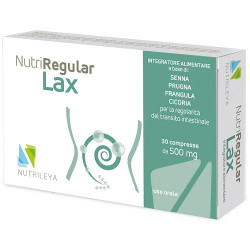 Confezione da 30 compresse di Nutriregular Lax, integratore per la regolarità intestinale.