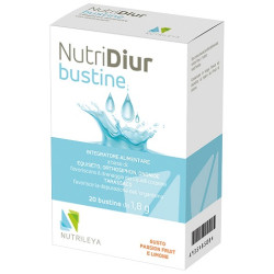 Confezione da 20 bustine di Nutridiur, integratore drenante e depurativo.