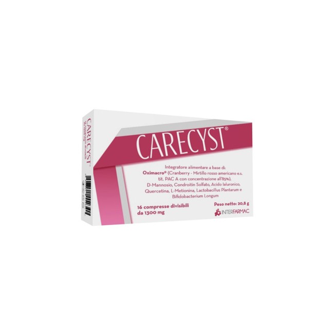 CARECYST 16 COMPRESSE DIVISIBILI DA 1300 MG CARECYST 16 COMPRESSE DIVISIBILI DA 1300 MG