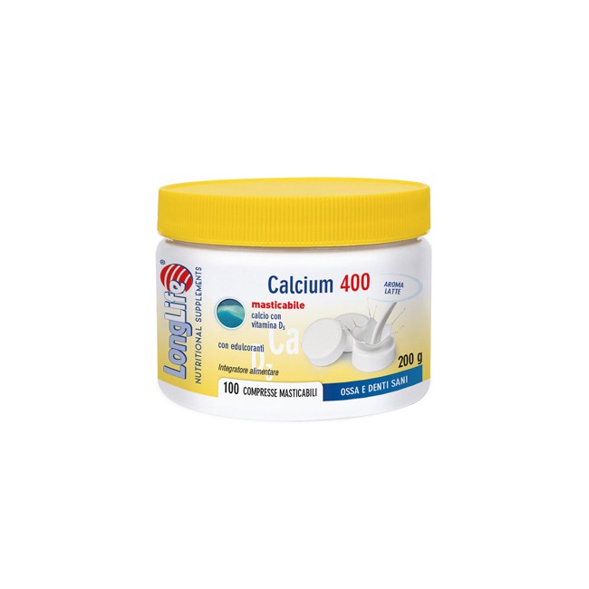 LONGLIFE CALCIUM LATTE 100 COMPRESSE 400 MG LONGLIFE CALCIUM LATTE 100 COMPRESSE 400 MG