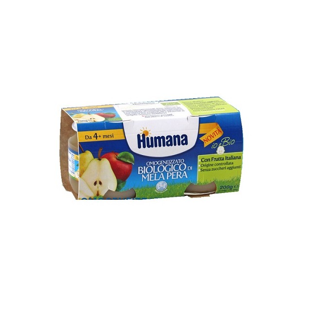 HUMANA OMOGENEIZZATO MELA/PERA BIO 2 VASETTI 100 G HUMANA OMOGENEIZZATO MELA/PERA BIO 2 VASETTI 100 G