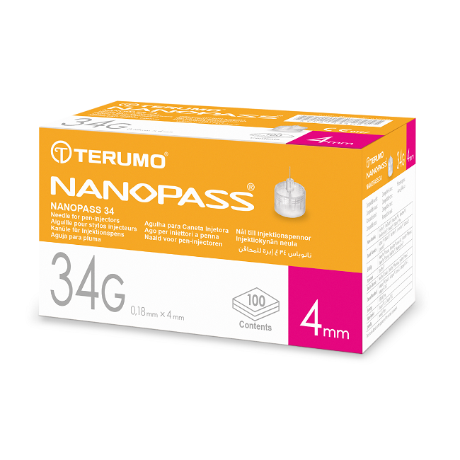 Ago Per Penna Da Insulina Nanopass 34 Gauge Lunghezza 4 Mm 100 Pezzi Ago Per Penna Da Insulina Nanopass 34 Gauge Lunghezza 4 Mm 100 Pezzi