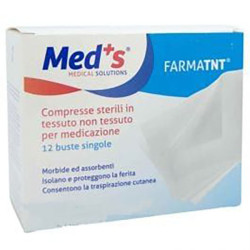 Garza Compressa Meds Tessuto Non Tessuto Peel Open 7,5x7,5cm 12 Pezzi