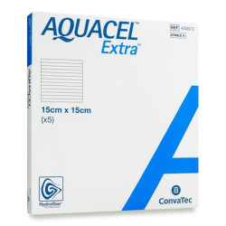 Medicazione In Tecnologia Hydrofiber In Carbossimetilcellulosa Sodica E Cellulosa Rigenerata Aquacel Extra 15x15 Cm 5 Pezzi