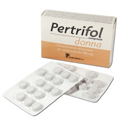 Confezione da 30 compresse di Pertrifol Donna Integratore Anticaduta Specifico Per Donne.