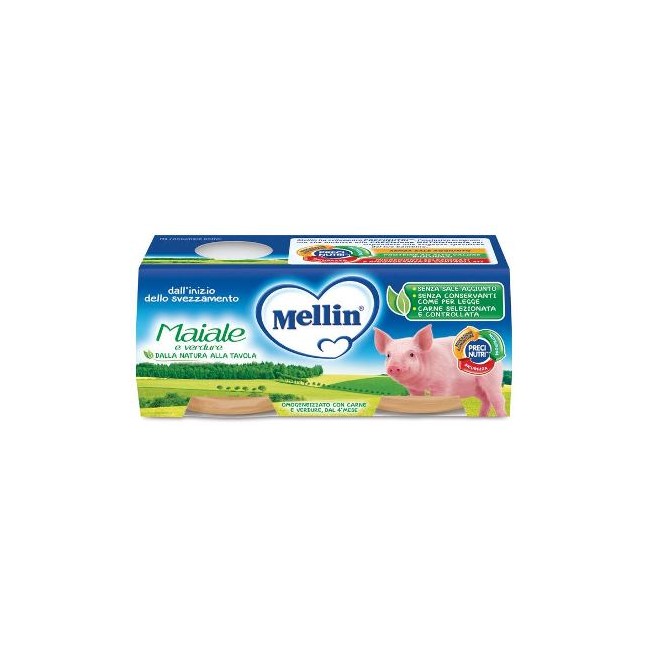 MELLIN OMOGENEIZZATO MAIALE CON VERDURE 2 PEZZI X 80 G MELLIN OMOGENEIZZATO MAIALE CON VERDURE 2 PEZZI X 80 G