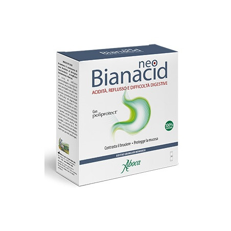 Confezione da 20 buste orosolubili di Neobianacid per acidità e reflusso