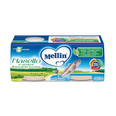 MELLIN OMOGENEIZZATO NASELLO 2 X 80 G