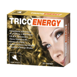Confeziione da 45 capsule di Tricoenergy, integratore contro la caduta stagionale di capelli.