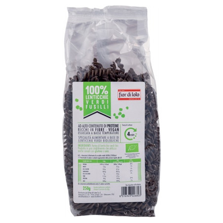 FUSILLI DI LENTICCHIE VERDI BIO 250 G FUSILLI DI LENTICCHIE VERDI BIO 250 G
