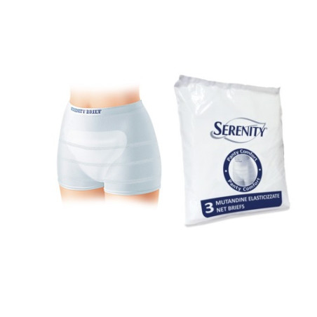 MUTANDINA A RETE PER INCONTINENZA SERENITY PANTY COMFORT XL 3 PEZZI MUTANDINA A RETE PER INCONTINENZA SERENITY PANTY COMFORT XL 3 PEZZI