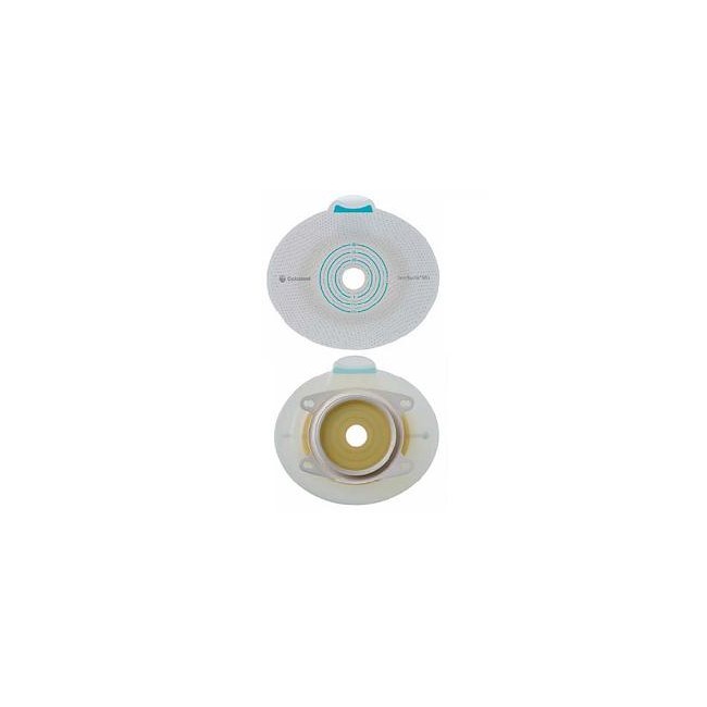 PLACCA PER UROSTOMIA COLOSTOMIA ILEOSTOMIA SENSURA MIO CLICK SISTEMA A DUE PEZZI FLANGIA 50 MM FORO RITAGLIABILE 30-45 M M 5 PEZ