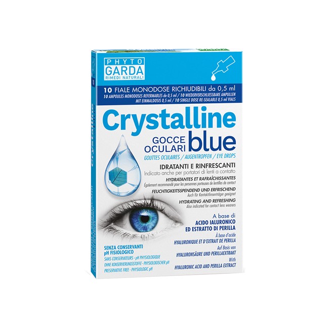CRYSTALLINE BLUE GOCCE OCULARI MONODOSE 10 FIALE 0,5 ML CRYSTALLINE BLUE GOCCE OCULARI MONODOSE 10 FIALE 0,5 ML