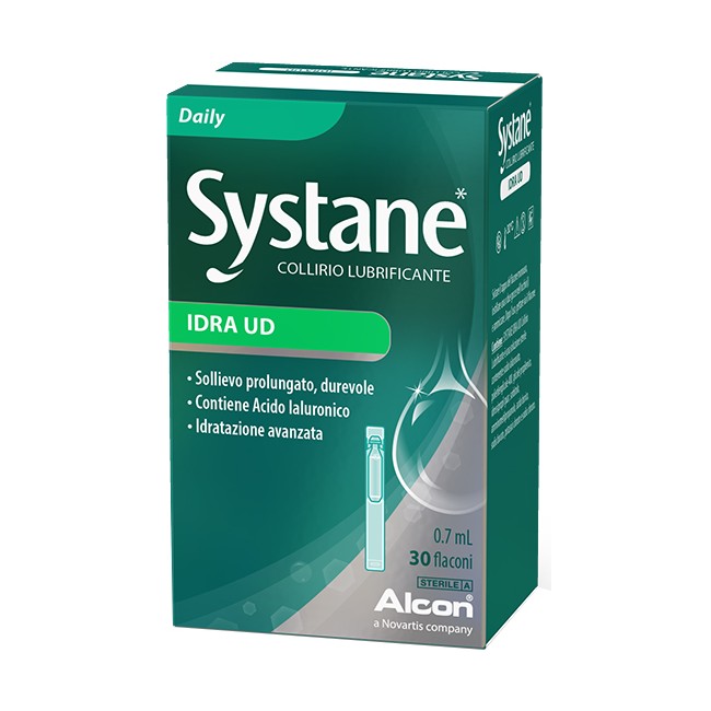 Confezione da 30 flaconcini di Systane Idra Ud, gocce oculari per occhi stanchi e arrossati. Confezione da 30 flaconcini di Systane Idra Ud, gocce oculari per occhi stanchi e arrossati.